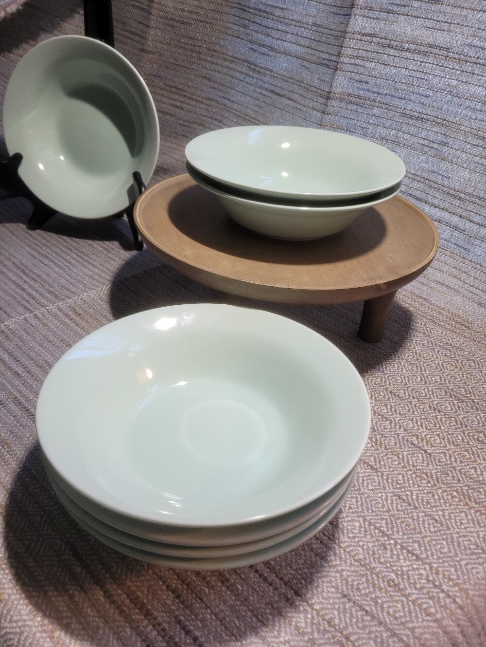 IKEA Mint Green Stoneware Bowl Set of 7. Perfect Size And Color For Your Kutchen - Picture 11 of 16